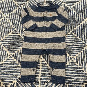 GAP Navy and Gray Striped Knit One-Piece